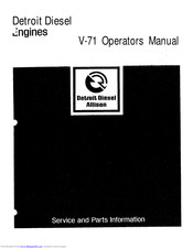 Detroit Diesel V-71 Operator's Manual