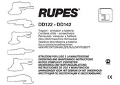 Rupes DD122 Operating And Maintenance Instructions Manual