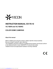 Vicon VC-700WC Instruction Manual