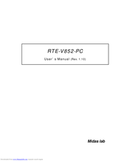 Midas RTE-V852-PC User Manual