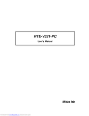 Midas RTE-V821-PC User Manual