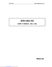 Midas RTE-V831-PC User Manual