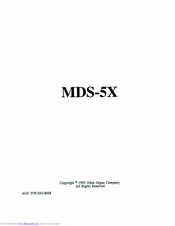 Allen Organ Company MDS-5X Manual