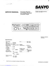 Sanyo FXR-61GB Service Manual