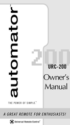 Automator URC-200 Owner's Manual