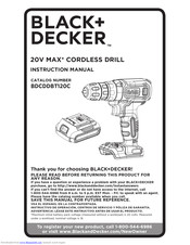 Black & Decker BDCDDBT120C Instruction Manual