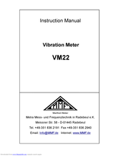 MMF VM22 Instruction Manual