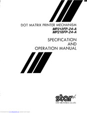 Star MP216FP-24-A Specification And Operating Instructions