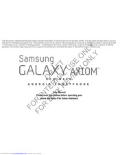 Samsung Galaxy Axiom User Manual
