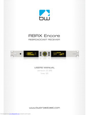BW Broadcast RBRX Encore User Manual