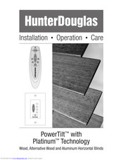 HunterDouglas PowerTilt Installation Operation And Care