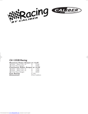 Caliber CA1252B Racing Manual