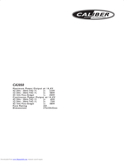 Caliber CA2050 Manual