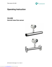 CS Instruments VA 452 Operating	 Instruction