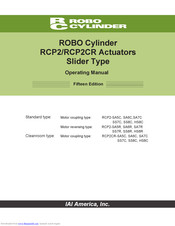 Iai ROBO Cylinder RCP2 Series Operating Manual