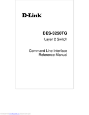 D-Link DES-3250TG Command Line Interface Reference Manual