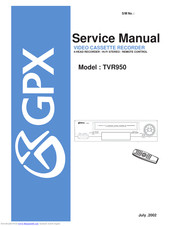 GPX TVR950 Service Manual