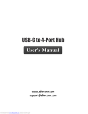Ableconn USBCHUB4A User Manual