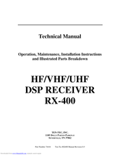 Ten-Tec RX-400 Technical Manual