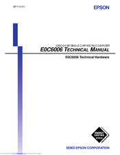 Epson E0C6006 Technical Manual
