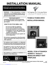 Town & Country Fireplaces TC36D2 ARCH Installation Manual