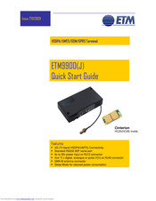 ETM ETM9900(J) Quick Start Manual
