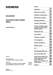 Siemens SINUMERIK 840D Operating Manual