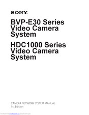 Sony BVP-E30 series Manual
