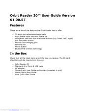 Orbit Research Orbit Reader 20 User Manual