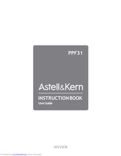 Astell & Kern IRIVER PPF31 Instruction Book