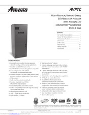 Amana AVPTC 31C14A Series Manual