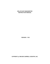 Campbell NR-Lite Instruction Manual