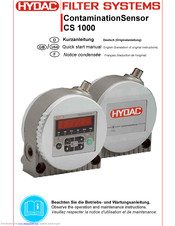Hydac CS 1x10-A-0-0-0-0/-000 Quick Start Manual