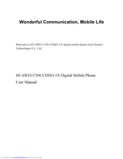 Huawei C506 User Manual