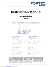 Cosel TUNS700F Instruction Manual