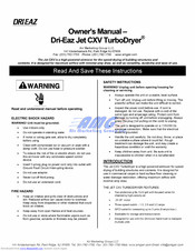 Dri-Eaz Jet CXV TurboDryer F367 Owner's Manual