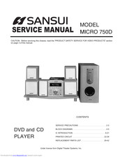 Sansui MICRO 750D Service Manual