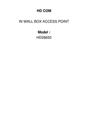 HD Communications HD28650 User Manual