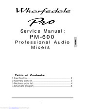 Wharfedale Pro PM 600 System Service Manual