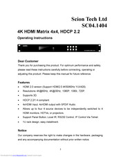 Scion-Tech SC04.1404 Operating Instructions Manual