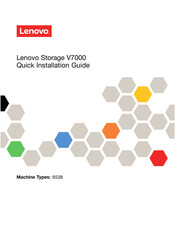 Lenovo Storage V7000 Quick Installation Manual
