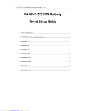 PalmMicro PA168V Setup Manual