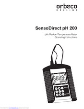 Orbeco SensoDirect pH 200 Operating Instructions Manual