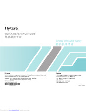 Hytera PD708 Quick Reference Manual