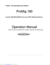 Lincoln Electric ProMig 180 Operation Manual