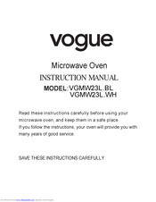 Vogue VGMW23L.BL Instruction Manual
