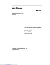 Rigol DM3063 User Manual
