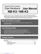 CLIPS TECH NB-K2 User Manual