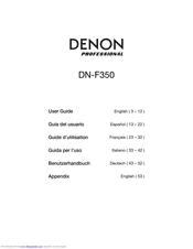 Denon Dn F350 Manuals Manualslib