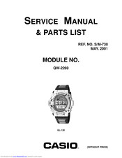 Casio QW-2269 Service Manual & Parts List